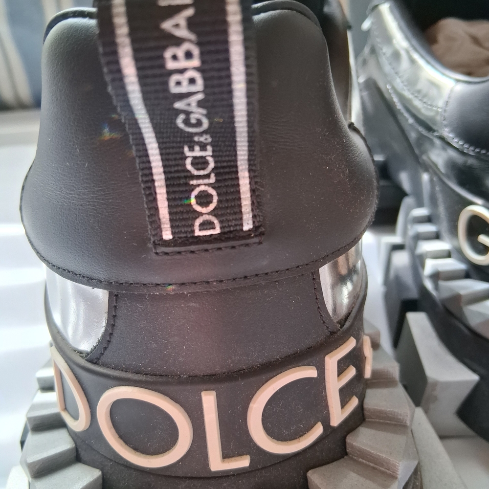 Dolce & Gabbana Silver and Black Sneakers - Picture 5 of 6